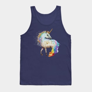 Cutie Pi day Unicorn rainbow kawaii kindergarten Tank Top